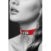 Красный узенький чокер с кольцом - Bijoux Pour Toi - купить с доставкой в Северске