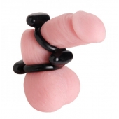 Двойное эрекционное кольцо Dual Stretch To Fit Cock and Ball Ring - XR Brands - в Северске купить с доставкой