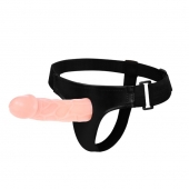 Телесный фаллоимитатор на трусиках Jessica Strap-On - 15,5 см. - Baile - купить с доставкой в Северске