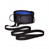 Чёрно-синий неопреновый ошейник с поводком - Sitabella - купить с доставкой в Северске