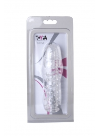 Прозрачная, закрытая насадка с шипами и точками - 13,5 см. - Toyfa Basic - в Северске купить с доставкой