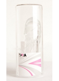 Прозрачная гелевая насадка с клиторальным отростком - 13 см. - Toyfa Basic - в Северске купить с доставкой