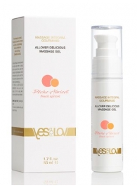 Универсальный массажный гель-смазка Allover Delicious Massage Gel с ароматом персика и аброкоса - 50 мл. - YESforLOV - купить с доставкой в Северске