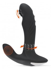 Черный вибромассажер простаты с функцией римминга Plug with Perineum Stimulator - 16,6 см. - Orion - в Северске купить с доставкой