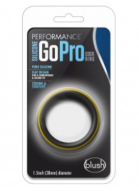 Черно-желтое силиконовое эрекционное кольцо Silicone Go Pro Cock Ring - Blush Novelties - в Северске купить с доставкой