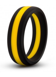 Черно-желтое силиконовое эрекционное кольцо Silicone Go Pro Cock Ring - Blush Novelties - в Северске купить с доставкой