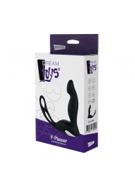 Черный вибромассажер простаты P-PLEASER W ERECTION ENHANCE - Dream Toys - в Северске купить с доставкой