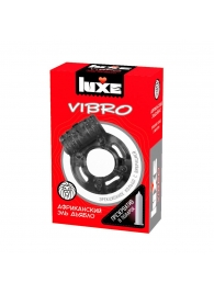 Чёрное эрекционное виброкольцо Luxe VIBRO  Африканский Эль Дьябло  + презерватив - Luxe - в Северске купить с доставкой