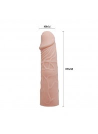 Закрытая телесная насадка-фаллос - 17 см. - Sex Expert - в Северске купить с доставкой
