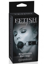 Черный кляп с дырочками Breathable Ball Gag - Pipedream - купить с доставкой в Северске