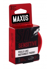 Ультратонкие презервативы в железном кейсе MAXUS Sensitive - 3 шт. - Maxus - купить с доставкой в Северске