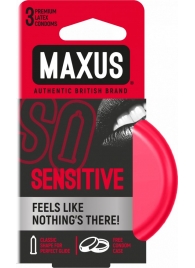 Ультратонкие презервативы в железном кейсе MAXUS Sensitive - 3 шт. - Maxus - купить с доставкой в Северске