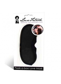 Черная маска на глаза Peek-a-Boo - Lux Fetish - купить с доставкой в Северске