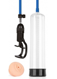 Прозрачная вакуумная помпа Sex Expert с насадкой-вагиной - Sex Expert - в Северске купить с доставкой