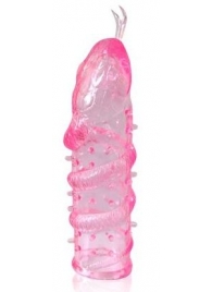 Закрытая рельефная насадка Crystal sleeve snakes в виде змеи с усиками - 14 см. - Erowoman-Eroman - в Северске купить с доставкой