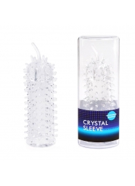 Закрытая рельефная насадка Crystal sleeve с усиками - 12 см. - Erowoman-Eroman - в Северске купить с доставкой