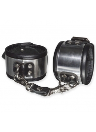 Эффектные серебристо-черные наручники с металлическим блеском - Sitabella - купить с доставкой в Северске