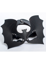 Черная кожаная маска на глаза  Летучая мышь - Sitabella - купить с доставкой в Северске