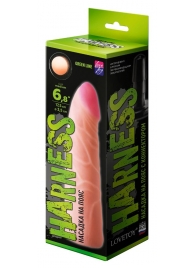 Фаллическая насадка на трусики харнесс - 17,5 см. - LOVETOY (А-Полимер) - купить с доставкой в Северске