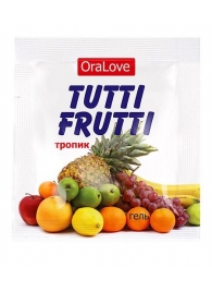 Пробник гель-смазки Tutti-frutti со вкусом тропических фруктов - 4 гр. - Биоритм - купить с доставкой в Северске