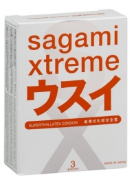 Ультратонкие презервативы Sagami Xtreme SUPERTHIN - 3 шт. - Sagami - купить с доставкой в Северске