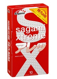 Утолщенные презервативы Sagami Xtreme Feel Long с точками - 10 шт. - Sagami - купить с доставкой в Северске