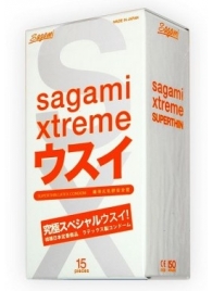 Ультратонкие презервативы Sagami Xtreme SUPERTHIN - 15 шт. - Sagami - купить с доставкой в Северске