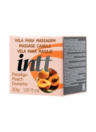 Массажная свеча для поцелуев Peach с ароматом персика - 30 гр. - INTT - купить с доставкой в Северске