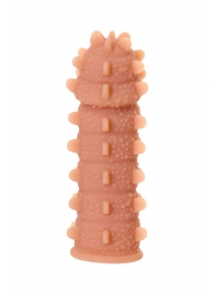 Телесная реалистичная насадка KOKOS Extreme Sleeve 04 с дополнительной стимуляцией - 12,7 см. - KOKOS - в Северске купить с доставкой