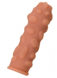 Телесная реалистичная насадка KOKOS Extreme Sleeve 11 с дополнительной стимуляцией - 12,7 см. - KOKOS - в Северске купить с доставкой