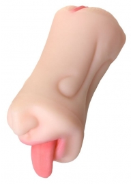 Телесный двусторонний мастурбатор Fruity Tongue - ротик и вагина - ToyFa - в Северске купить с доставкой