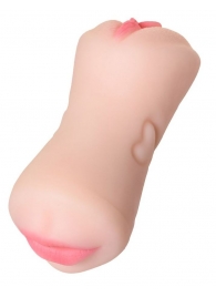 Телесный двусторонний мастурбатор Pretty Mouth - ротик и вагина - ToyFa - в Северске купить с доставкой