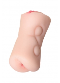 Телесный двусторонний мастурбатор Rich Fruit - вагина и анус - ToyFa - в Северске купить с доставкой