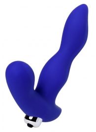 Синий силиконовый вибростимулятор простаты Stroman - 14,5 см. - ToyFa - в Северске купить с доставкой