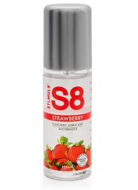 Смазка на водной основе S8 Flavored Lube со вкусом клубники - 125 мл. - Stimul8 - купить с доставкой в Северске
