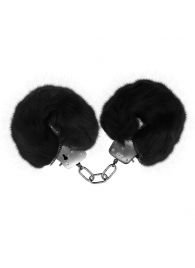 Черные меховые наручники Love с ключиками - Baile - купить с доставкой в Северске