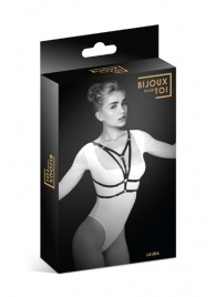 Черная упряжь на грудь Laura - Bijoux Pour Toi - купить с доставкой в Северске