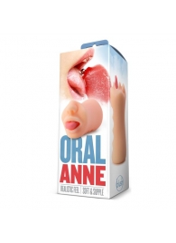 Телесный мастурбатор-ротик с язычком Oral Anne - Blush Novelties - в Северске купить с доставкой