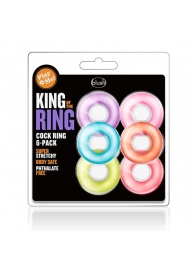 Набор из 6 эрекционных колец King of the Ring - Blush Novelties - в Северске купить с доставкой