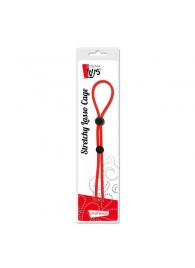 Красное лассо на пенис с двумя бусинами STRETCHY LASSO CAGE - Dream Toys - в Северске купить с доставкой