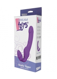 Фиолетовый безремневой вибрострапон DOUBLE DIPPER - Dream Toys - купить с доставкой в Северске