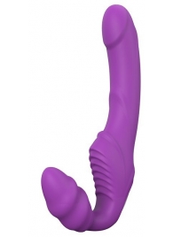 Фиолетовый безремневой вибрострапон DOUBLE DIPPER - Dream Toys - купить с доставкой в Северске