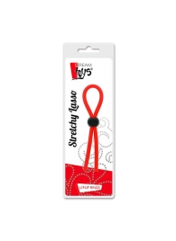 Красное эрекционное лассо с одной бусинкой-утяжкой STRETCHY THICK LASSO - Dream Toys - в Северске купить с доставкой