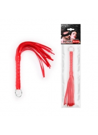Красная плеть с рукоятью в оплетке - 28 см. - Notabu - купить с доставкой в Северске