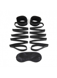 Чёрные манжеты для фиксации на кровати Bondage Bed Strap - Lux Fetish - купить с доставкой в Северске