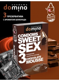 Презервативы для орального секса DOMINO Sweet Sex с ароматом шоколадного мусса - 3 шт. - Domino - купить с доставкой в Северске
