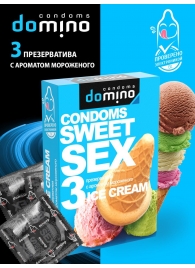 Презервативы для орального секса DOMINO Sweet Sex с ароматом мороженого - 3 шт. - Domino - купить с доставкой в Северске