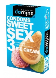 Презервативы для орального секса DOMINO Sweet Sex с ароматом мороженого - 3 шт. - Domino - купить с доставкой в Северске