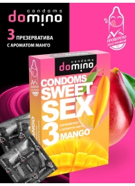 Презервативы для орального секса DOMINO Sweet Sex с ароматом манго - 3 шт. - Domino - купить с доставкой в Северске