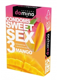 Презервативы для орального секса DOMINO Sweet Sex с ароматом манго - 3 шт. - Domino - купить с доставкой в Северске